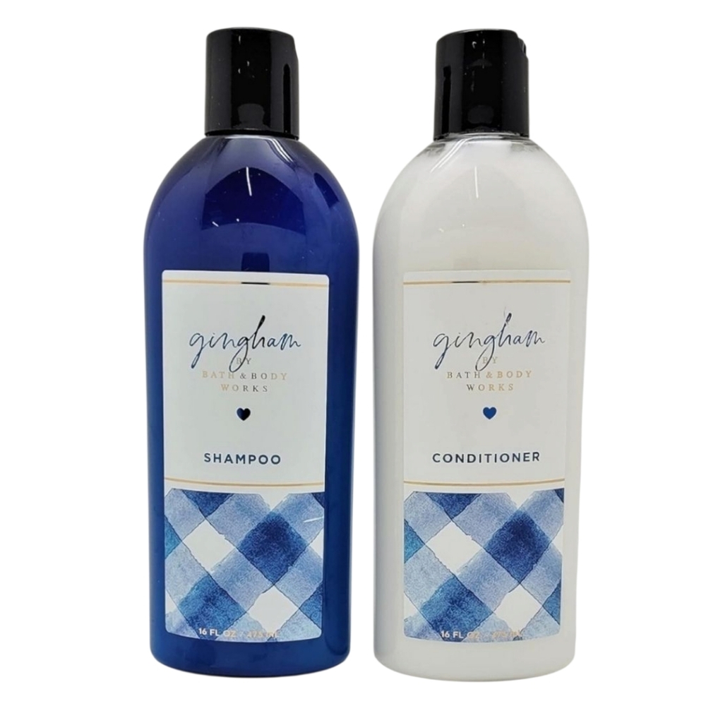 Bath & Body Works Gingham Shampoo & Conditioner Set 16 fl ozs each